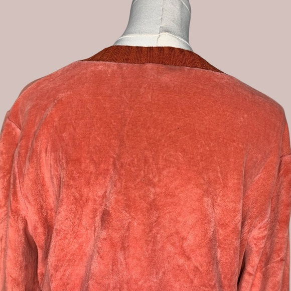 Vintage 70s Sears Orange Bohemian Lightweight Sweater - Picture 8 of 9